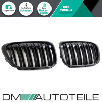 SET Kidney Front Grille Dual Slat Kit Black Gloss for BMW X1