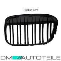 SET Kidney Front Grille Dual Slat Kit Black Gloss for BMW X1