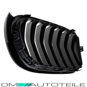 Set Doppelsteg Kühlergrill Front Grill schwarz Glanz lackiert passt für BMW X3 F25 X4 F26 bj 14-18
