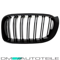 Set Dual Slat Kidney Front Grille Black Gloss fits on BMW X3