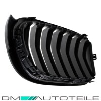 Set Dual Slat Kidney Front Grille Black Gloss fits on BMW X3