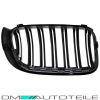 Set Dual Slat Kidney Front Grille Black Gloss fits on BMW X3