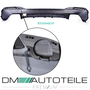 Sport-Performance Carbon Gloss Rear Diffusor Oval fits on BMW 5-Series G30 G31 M-Sport + Certification