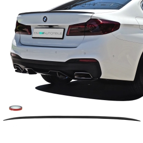 Sport Rear Trunk Roof Spoiler Lip Carbon Gloss fits on BMW 5-Series G30 Saloon w/o M5 Evo
