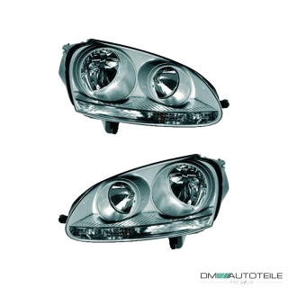 Hella Halogen Scheinwerfer H7/H7 SET passt für VW Golf V (1K1) ab 2003-2008