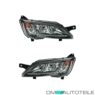 Marelli Scheinwerfer LED/TGFL/H7 schwarz SET für Citroen/Peugeot ab 2014