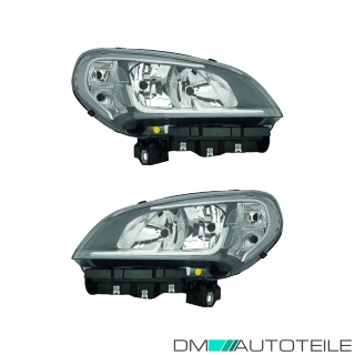 Scheinwerfer Depo H7/H7 Blinker weiß SET passt für Fiat DOBLO Facelift ab 15