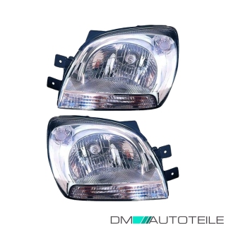 Scheinwerfer Depo chrom H4 SET passt für Kia Sportage ab Baujahr 2004-2008