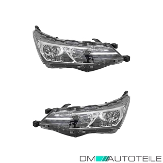 Scheinwerfer + TGFL HB3 SET passt für Toyota Corolla Stufenheck E18 ab 16-18