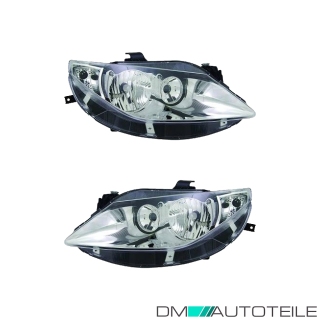 Scheinwerfer H7 Depo chrom SET passt für Seat Ibiza IV (6J5/8/1) ab 08-12