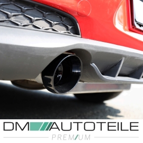 Performance Set DM Exklusive Exhaust tail pipes black gloss Ø 114mm fits on Hyundai I30 N Sport