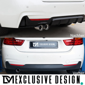 Sport-Performance Exhaust tail pipes fits on BMW 3-Series F30 F31 316d 318d 320d 4-Series F32 F33 F36 418d 420d to 335d 435d