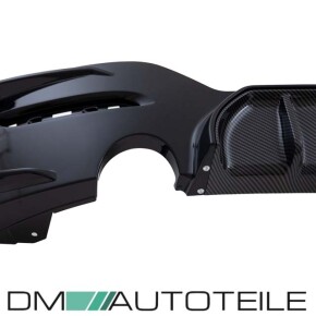 Sport Performance Bi Colour Black Carbon Gloss Duplex Rear Diffusor fits on BMW F20 F21 135i 140i M-Sport up 2015