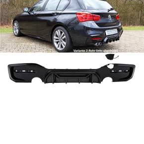 Sport-Competition Diffusor hochglanz + Carbon passt für BMW F20 F21 135 140 M-Paket LCI