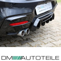 Black Gloss Sport Competition Rear Diffusor 2 Outlet Left fi
