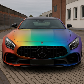  Kidney Front Grille Black Gloss fits on Mercedes AMG GT C190 year 2014-2017 to Sport-Panamericana GT