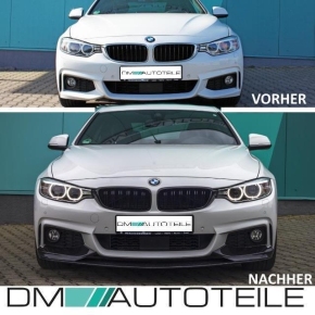 Sport-PERFORMANCE Front Spoiler Black+ Diffusor fits on BMW F32 F33 F36 M Bumper