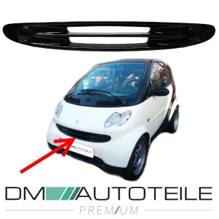 Smart Fortwo Coupe Cabrio 450 Kühlergrill Gitter ABS Schwarz Lackiert  ab 03-07