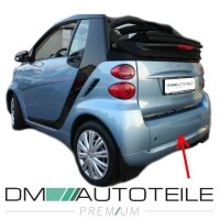 Smart Fortwo 451 rear Bumper black smooth paintable 07-14 EU