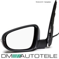 VW Touran wing mirror left 10-15 with indicator electrical a