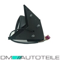VW T5 wing mirror left 5-pin black electric adjustment 10-15