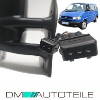 VW T4 wing mirror left electric, heatable, adjustable black 