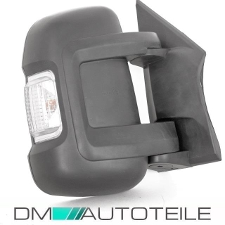 Peugeot Fiat Citroen wing mirrors right short arm manual black 06-14