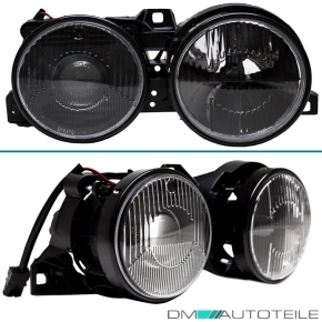 Fadenkreuz Scheinwerfer H1/H1 SET für BMW 3er E30 in Schwarz 