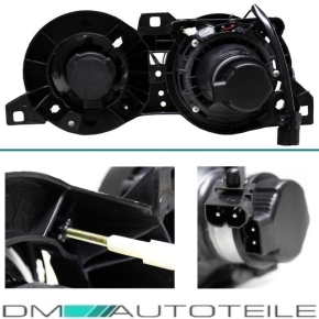 Fadenkreuz Scheinwerfer H1/H1 SET für BMW 3er E30 in Schwarz 