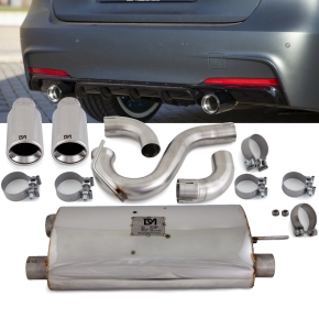 Made in Germany Duplex Exhaust System +Pipes 100% Stainless Steel  fits on BMW 3-Series F30 F31 4-Series F32 F33 F36 4zyl. to 335d 435d