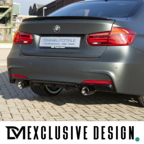 DM Exklusive Design Duplex 335d / 435d Peformance Auspuffanlage Edelstahl Blenden Carbon glanz Made in Germany passt für BMW 3er F30 F31 4er F32 F33 F36 Diesel 316d-320d 418d-420d+ABE