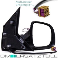Außenspiegel SET lackierbar 5-Pin ab 2015 elektrisch +