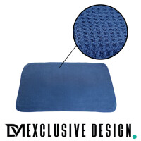 1x DM-Exclusive Design Microfaser-Tuch CRYSTAL STAR BLAU Fen