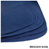 1x DM-Exclusive Design Microfaser-Tuch CRYSTAL STAR BLAU Fen