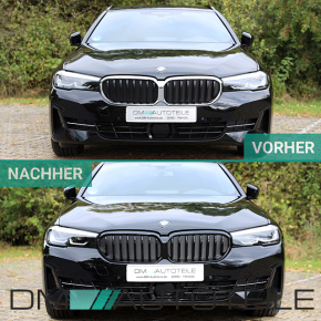 Sport Performance Kühlergrill schwarz passt für BMW 5er G30 G31 LCI Facelift ohne Kamera