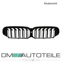 Dual Slat Kidney Front Grille Black Gloss fits on BMW 5-Seri