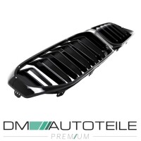 Dual Slat Kidney Front Grille Black Gloss fits BMW 5 Series 