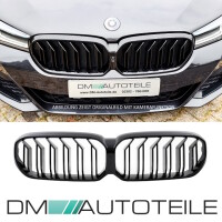 Dual Slat Kidney Front Grille Black Gloss fits BMW 5 Series 