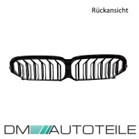Dual Slat Kidney Front Grille Black Gloss fits BMW 5 Series 