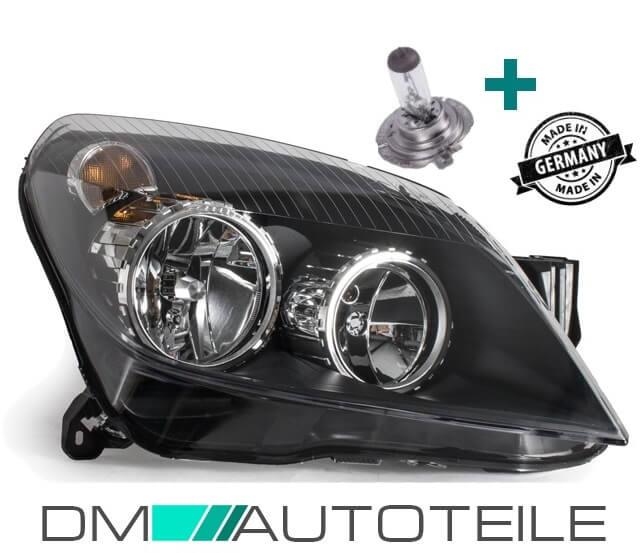 Set Opel Astra H Headlights Right Black Year 04-10 H7/H1 ...