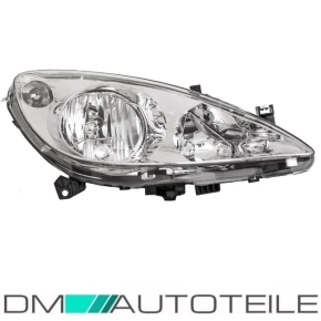 Peugeot 307 headlights clear glass right 01-05 + actuator...