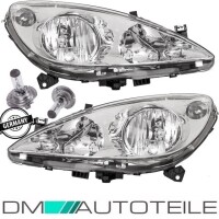 Set Peugeot 307 headlight clear glass le gallery