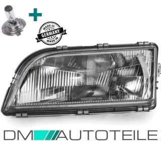 Set Volvo V40 S40 Headlight Left H4 Year 96-00 for electric Lev.+ 1x H4 Bulb