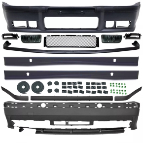 SPORT BUMPER BODYKIT FITS ON BMW E36 COUPE CONVERTIBLE SEDAN WAGON+Fogs Smoke M3
