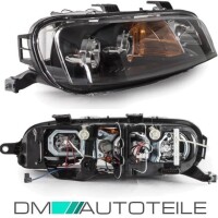 Satz Fiat Punto Headlight Black H1/H1 Rechts 188 99-03 + H1 