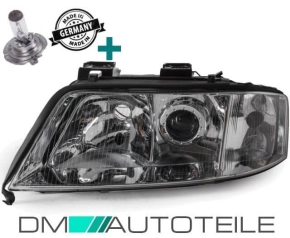 Set Audi A6 B4 headlights left97-01 H7/H1 clear glass for...