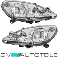 Set Peugeot 307 headlight clear glass le gallery