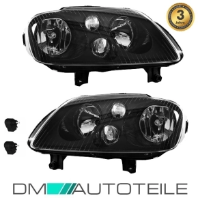 Set VW Touran 03-06 + Caddy 04-10 headlights black H7/H7...