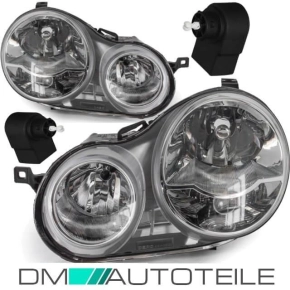 Set VW POLO 9N headlights left & right clear glass...