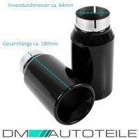 Sport-Performance Diffusor + Blenden Schwarz Glanz passt f&u